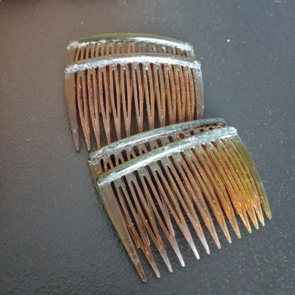 Vintage Tortoiseshell‎ Hair Barrette Comb Lot Goody Unbranded
